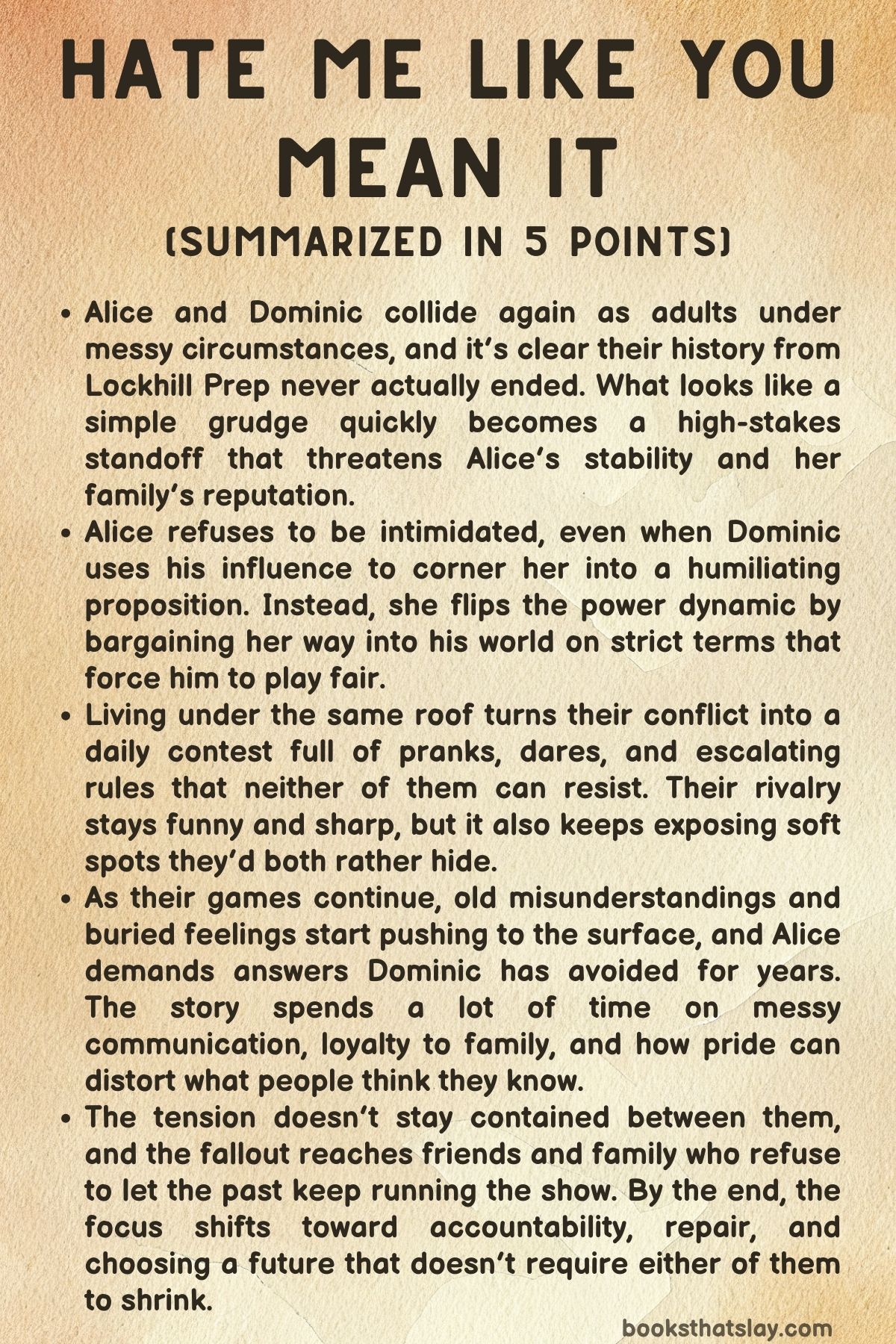 Hate Me Like You Mean It Summary, Characters and Themes