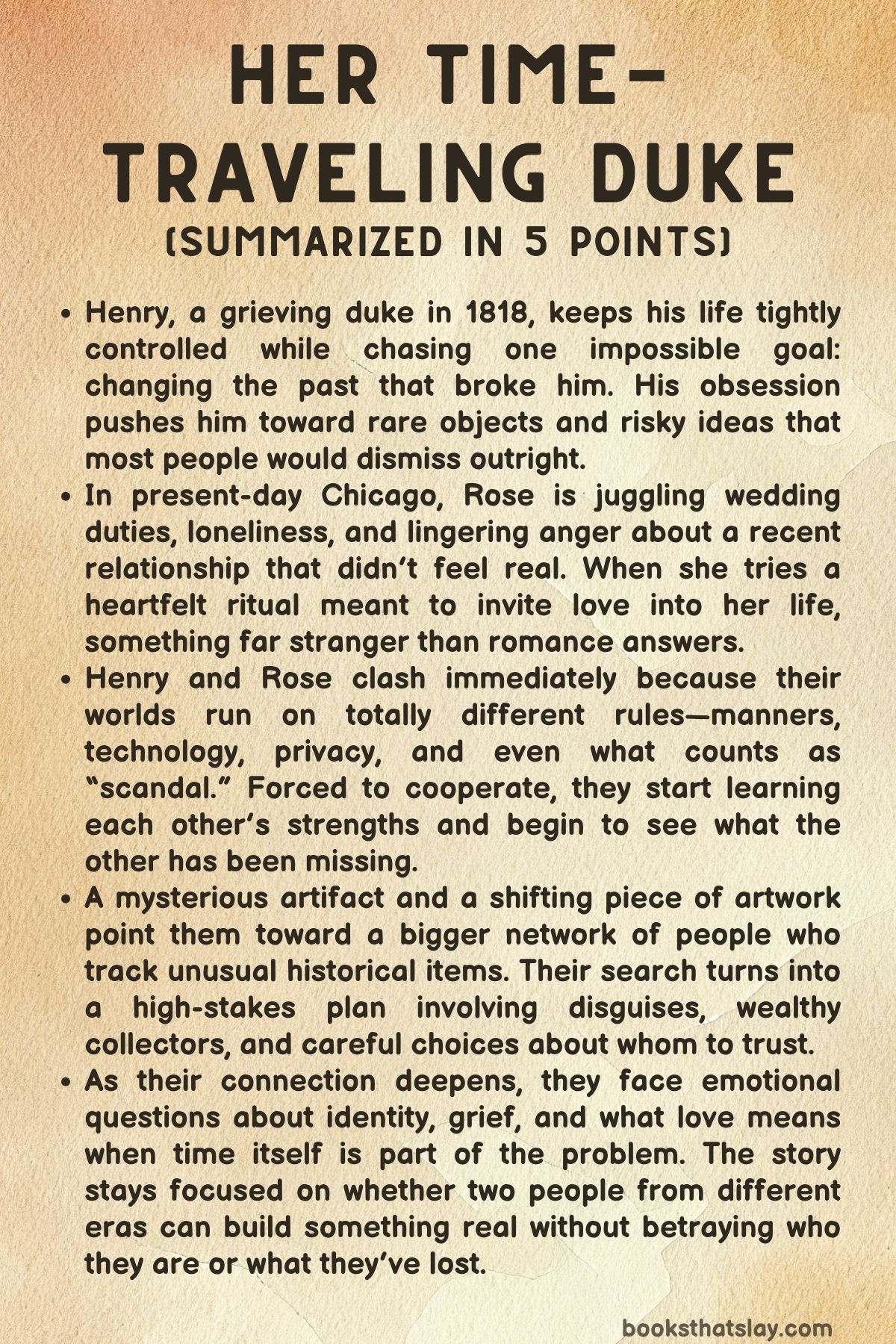 Her Time Traveling Duke Summary, Characters and Themes