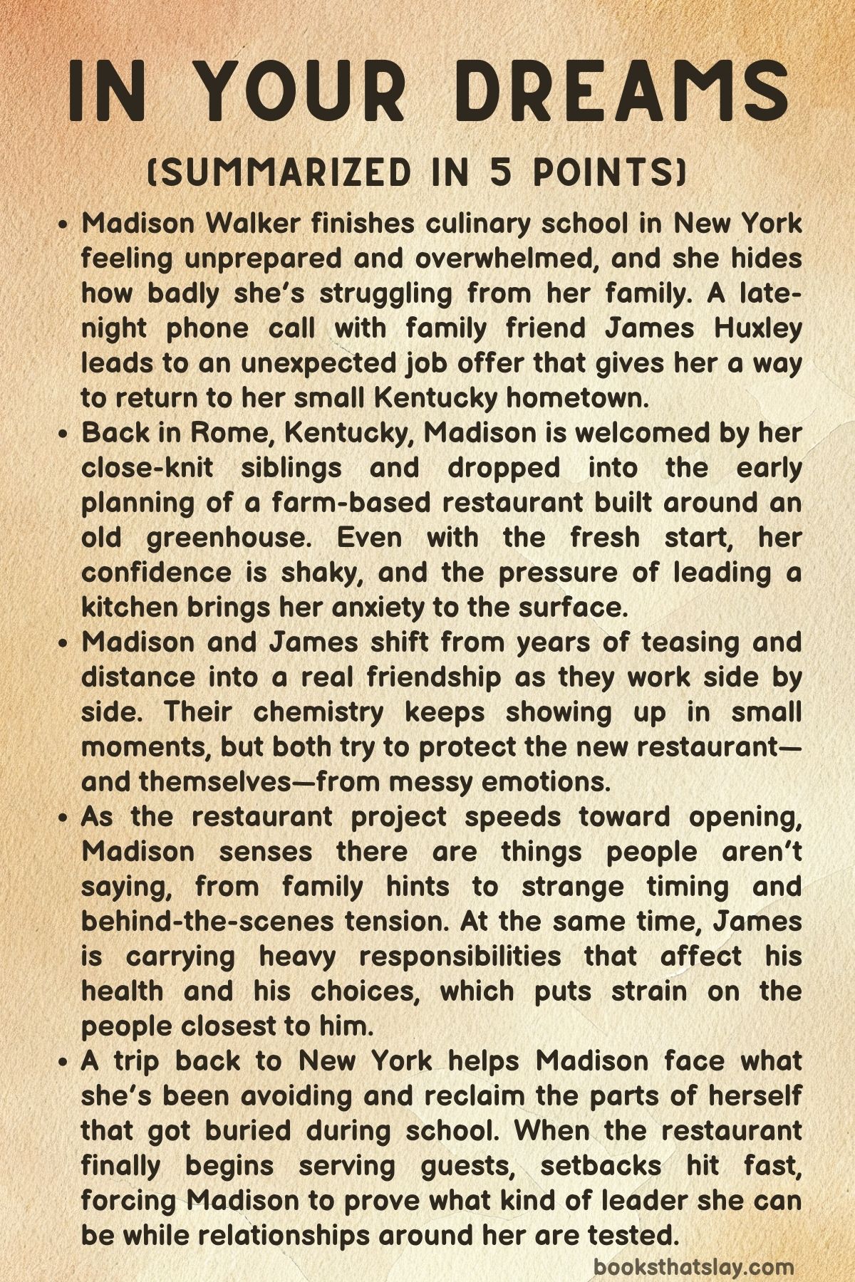 In Your Dreams Summary, Characters and Themes