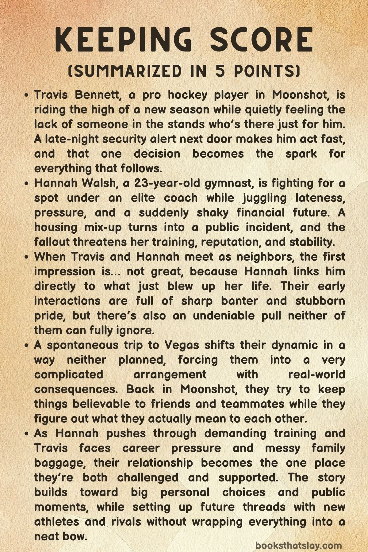 Keeping Score Summary, Characters and Themes