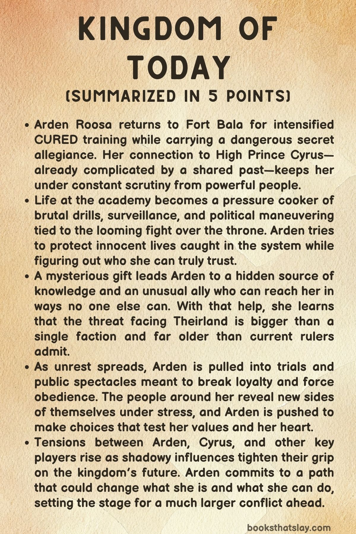 Kingdom of Today Summary, Characters and Themes