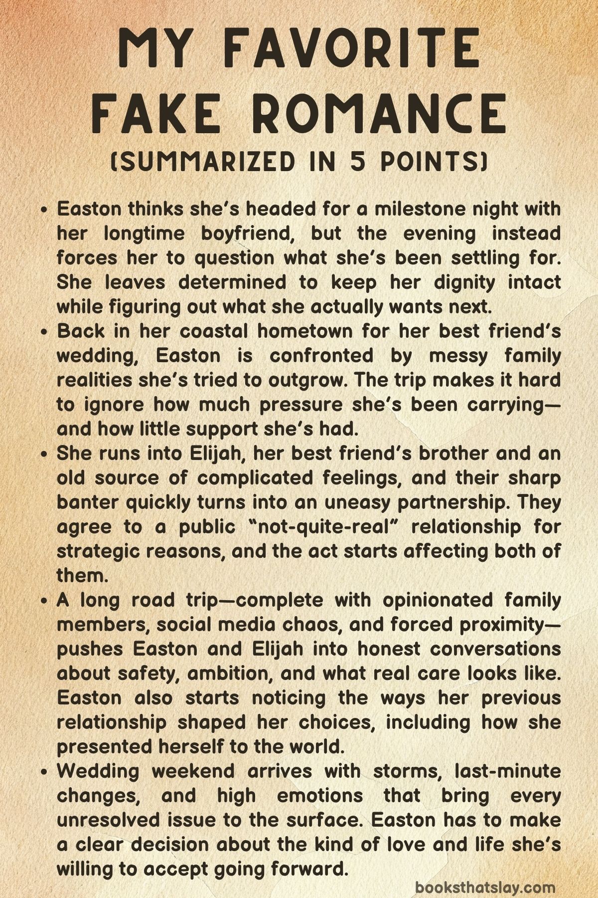 My Favorite Fake Romance Summary, Characters and Themes