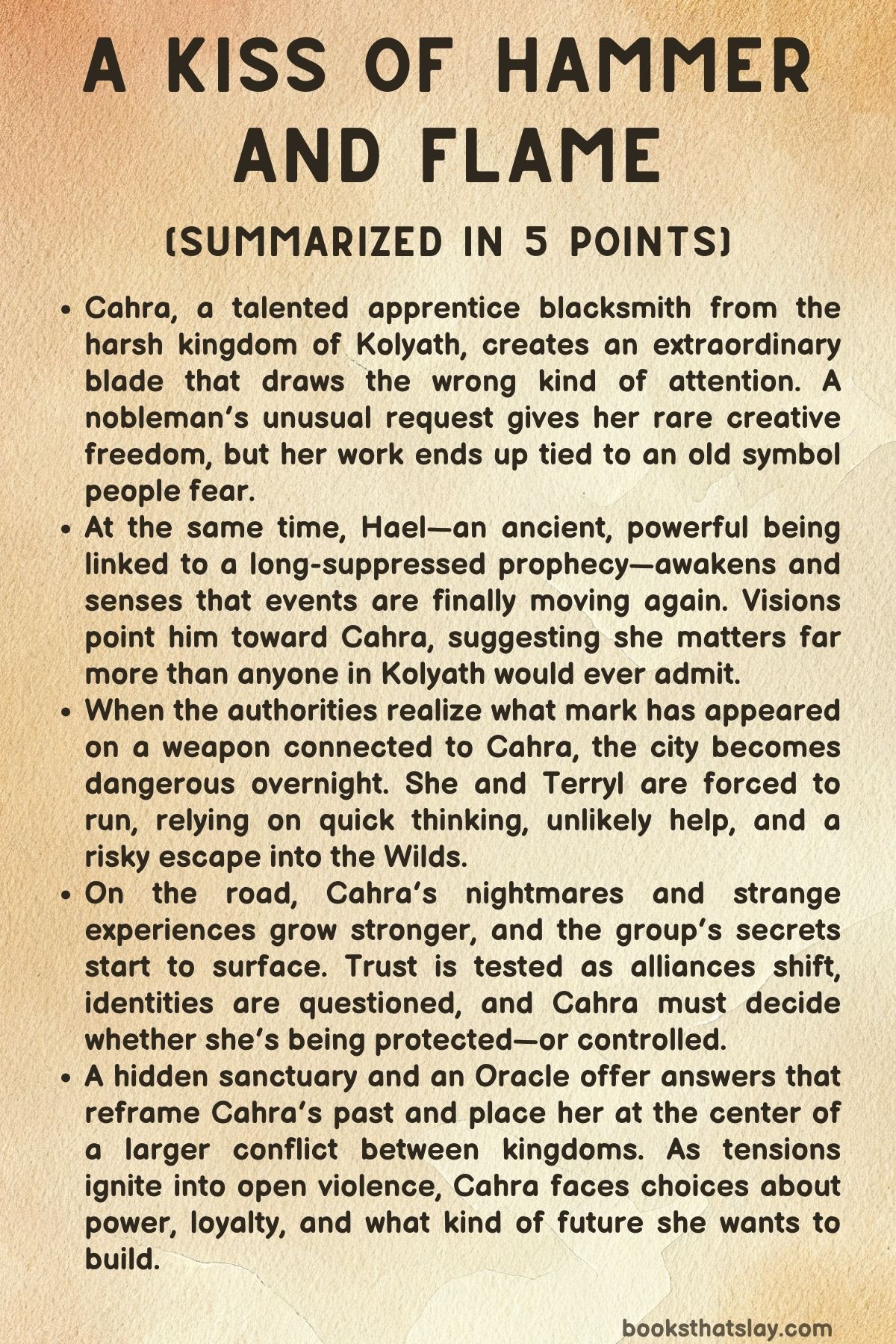 A Kiss of Hammer and Flame Summary, Characters and Themes