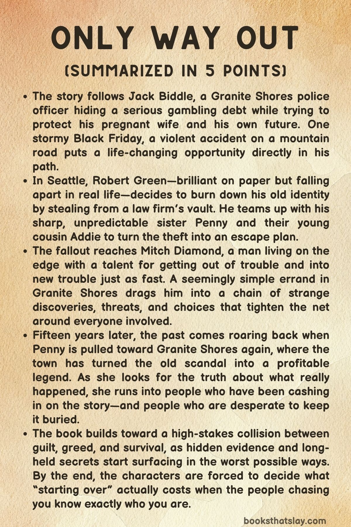 Only Way Out Summary, Characters and Themes