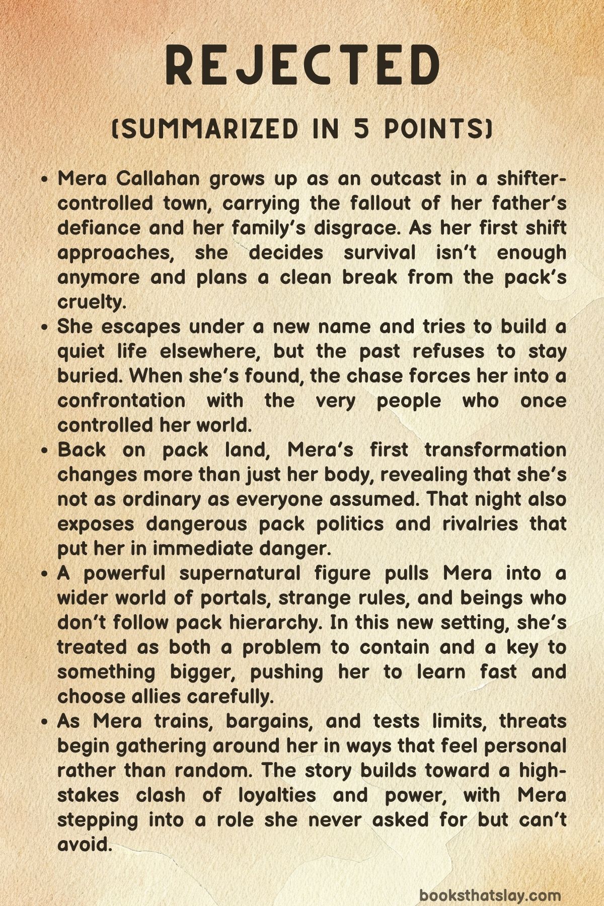 Rejected by Jaymin Eve Summary, Characters and Themes