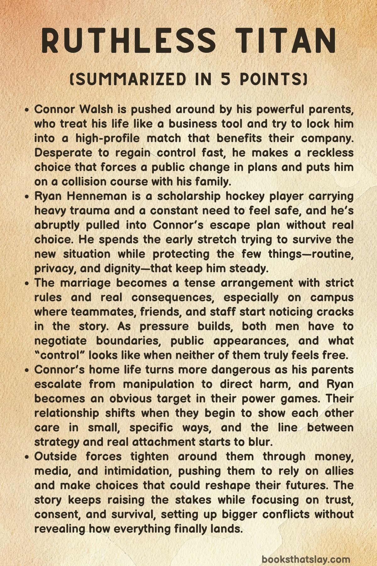 Ruthless Titan Summary, Characters and Themes