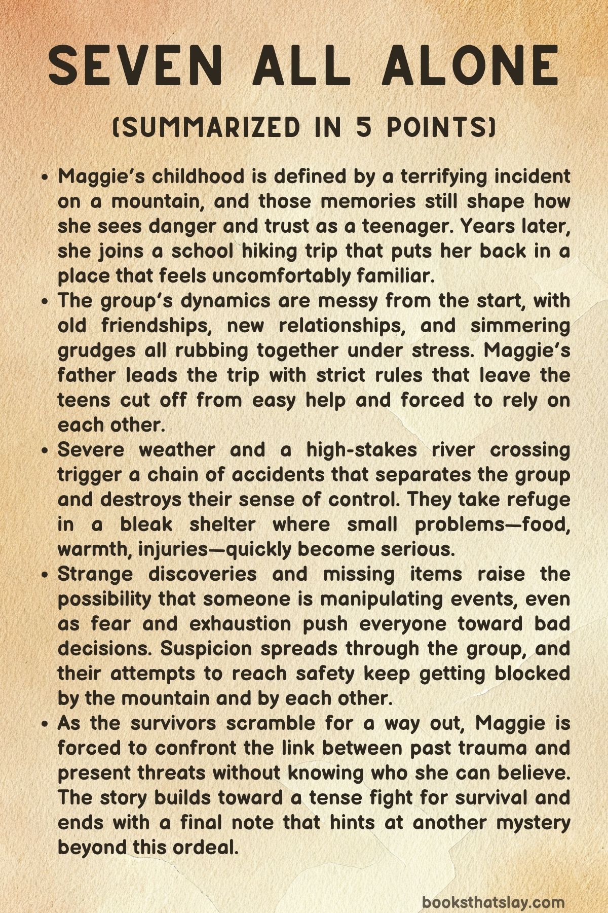 Seven All Alone Summary, Characters and Themes