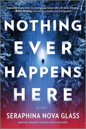 Nothing Ever Happens Here by Seraphina Nova Glass book cover