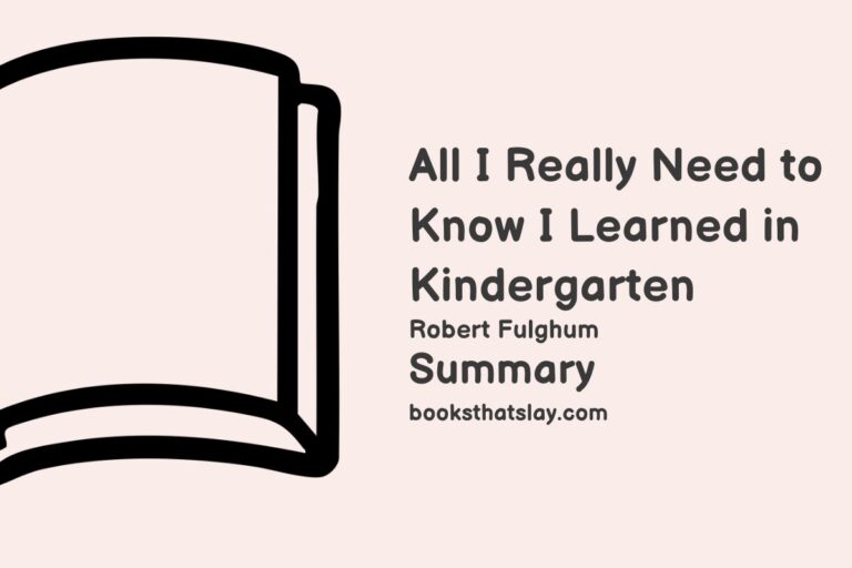 All I Really Need to Know I Learned in Kindergarten Summary and Analysis