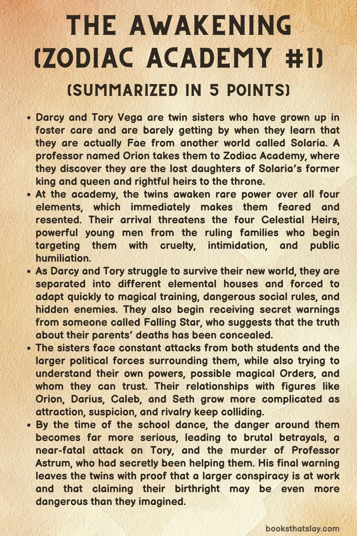 The Awakening Zodiac Academy #1 Summary