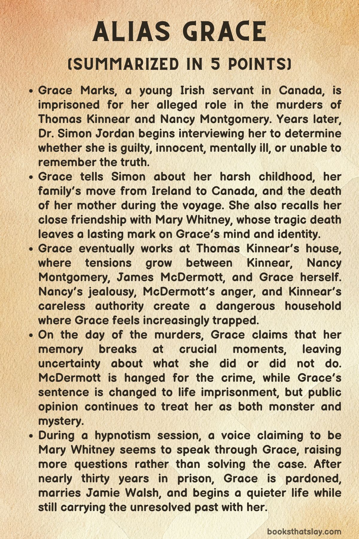 Alias Grace Summary