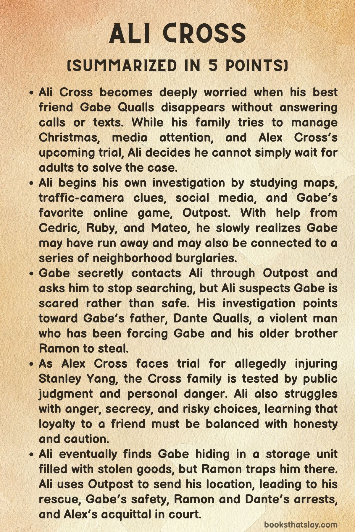 Ali Cross by James Patterson Summary