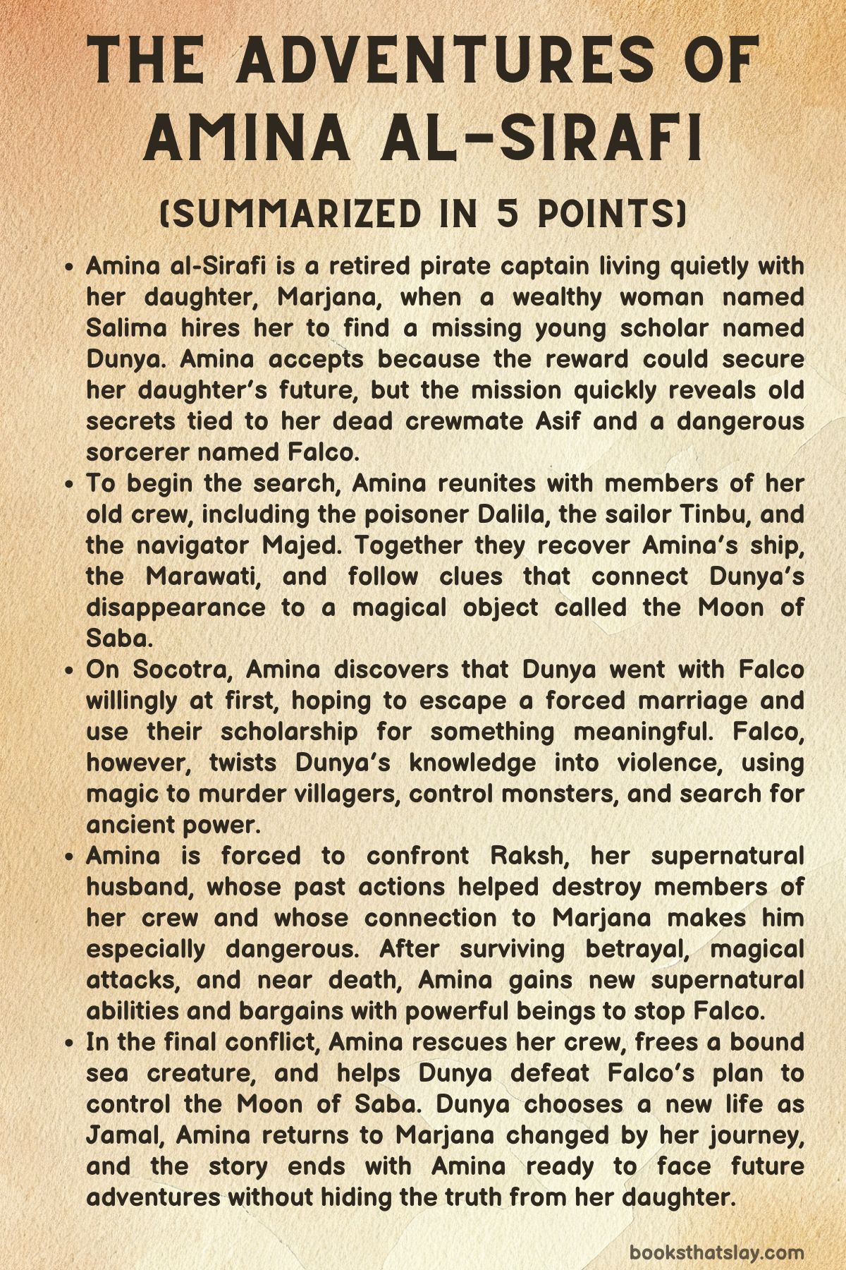 The Adventures of Amina al-Sirafi Summary