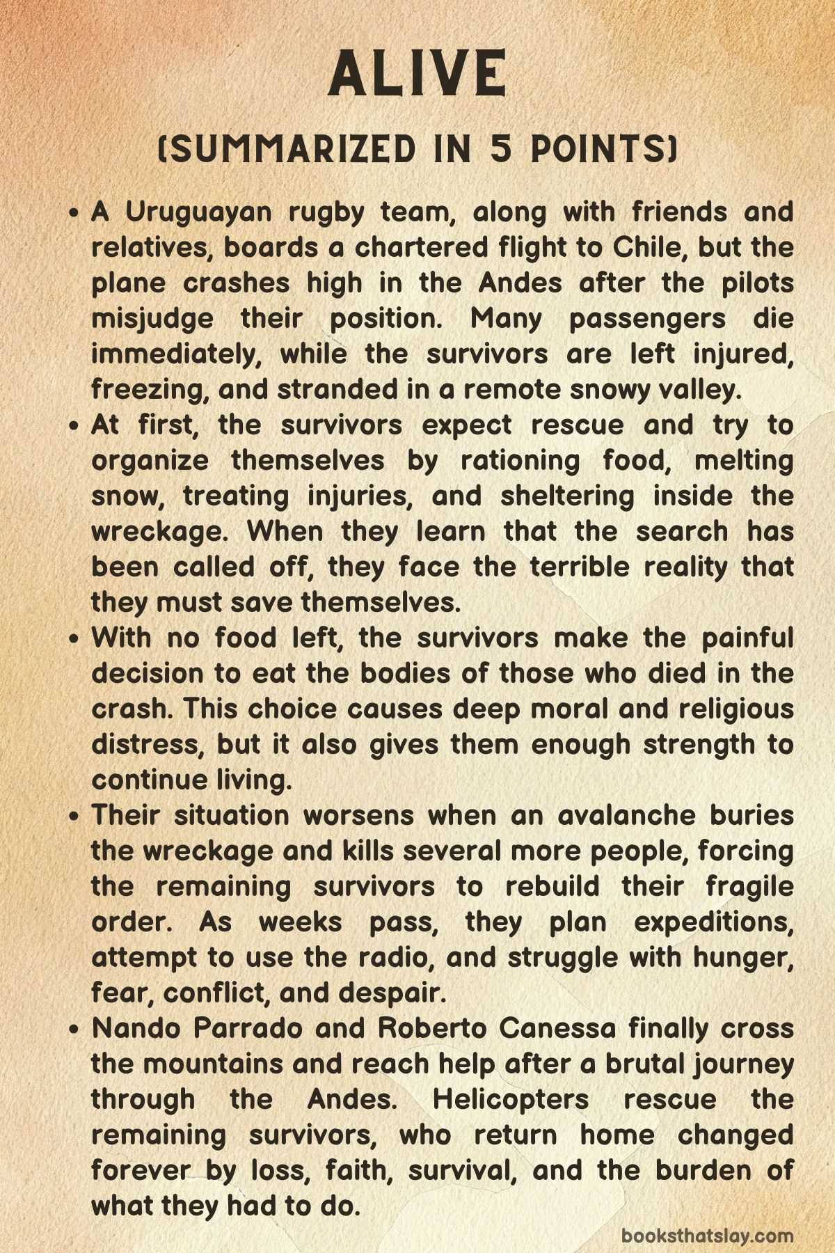 Alive by Piers Paul Read Summary