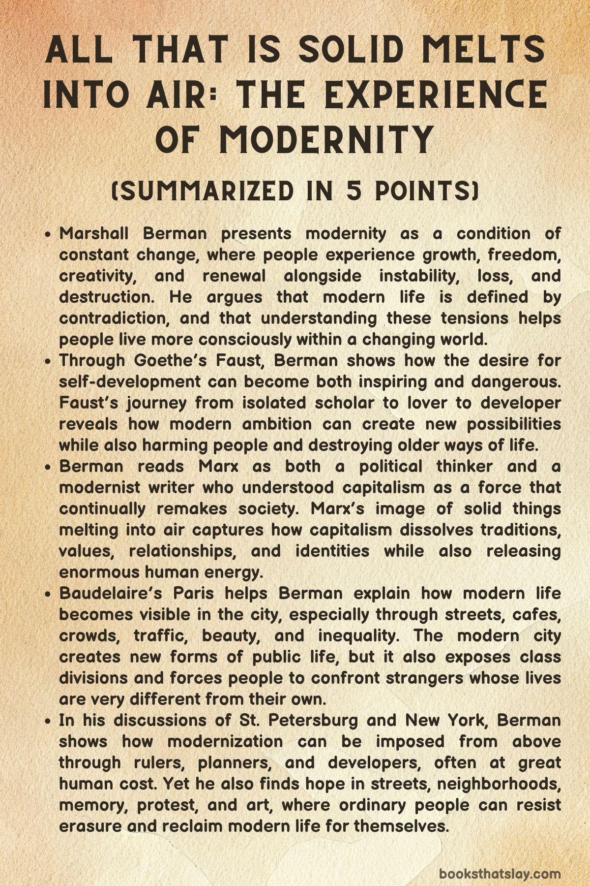 All That Is Solid Melts Into Air Summary