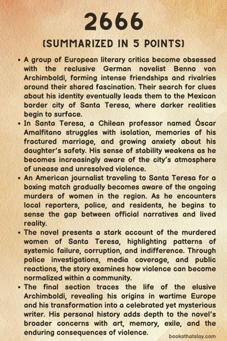 2666 by Roberto Bolaño Summary, Characters and Themes