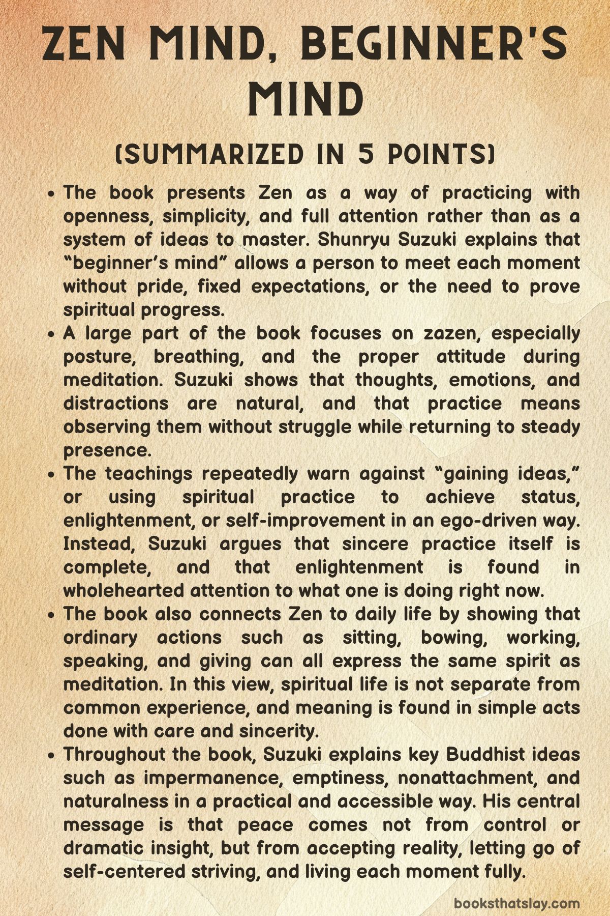 Zen Mind, Beginner's Mind Summary