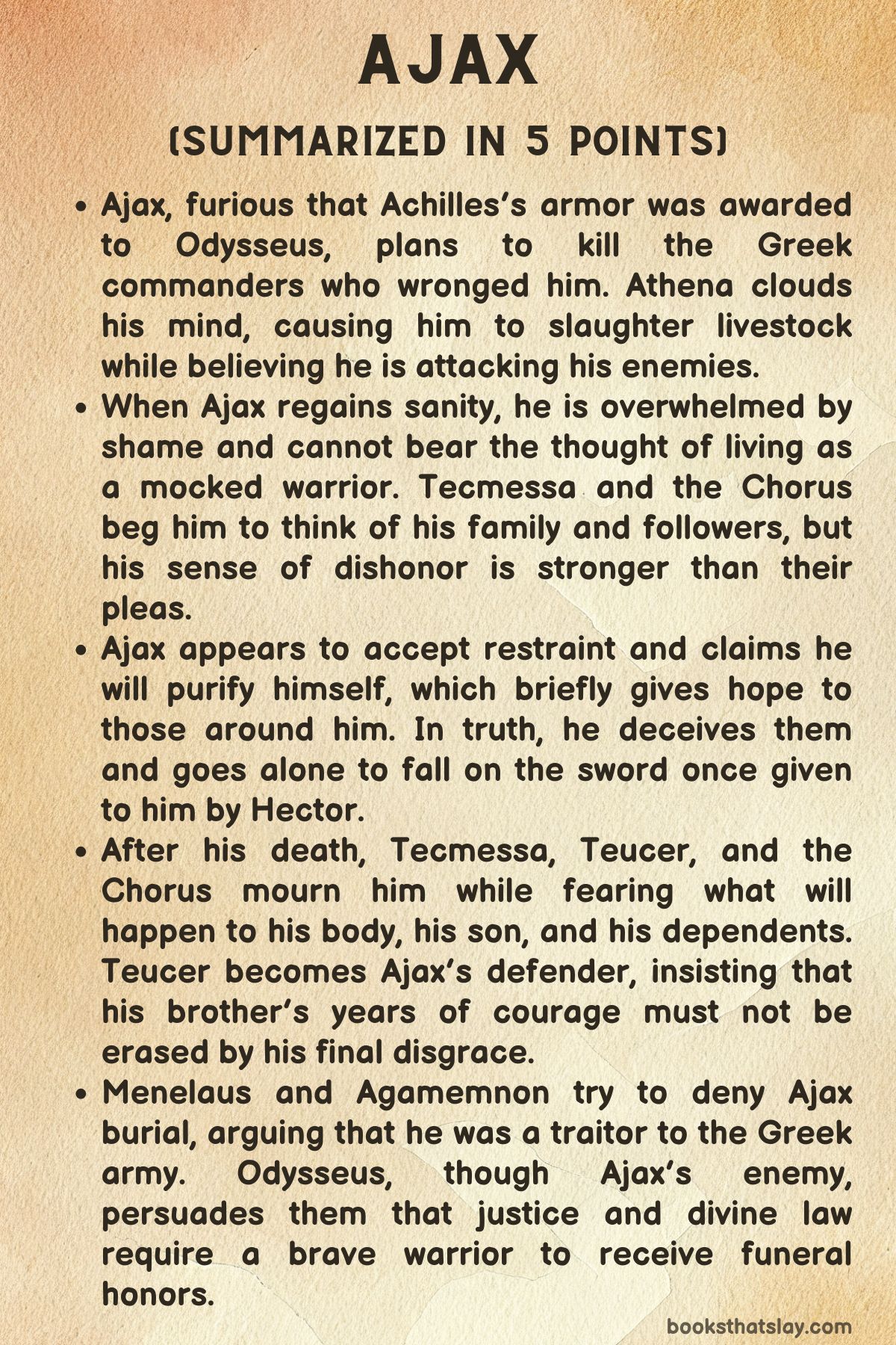 Ajax by Sophocles Summary