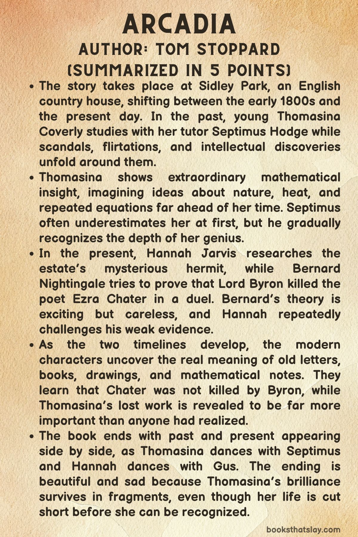 Arcadia by Tom Stoppard Summary