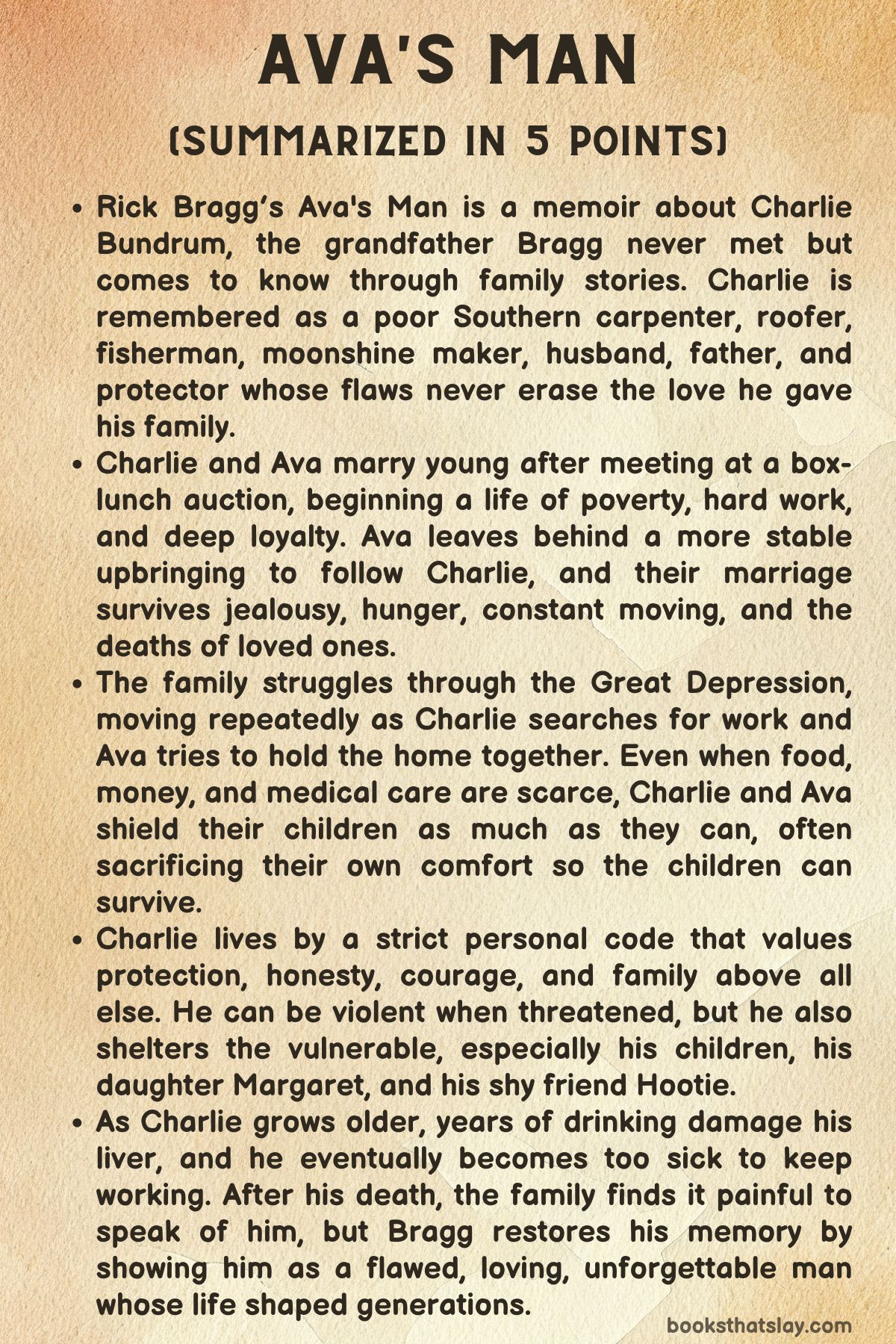 Ava's Man Summary