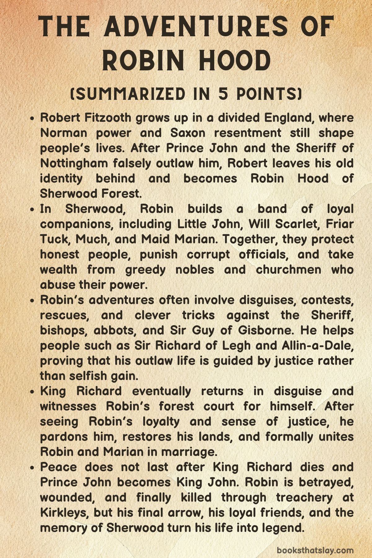 The Adventures of Robin Hood Summary