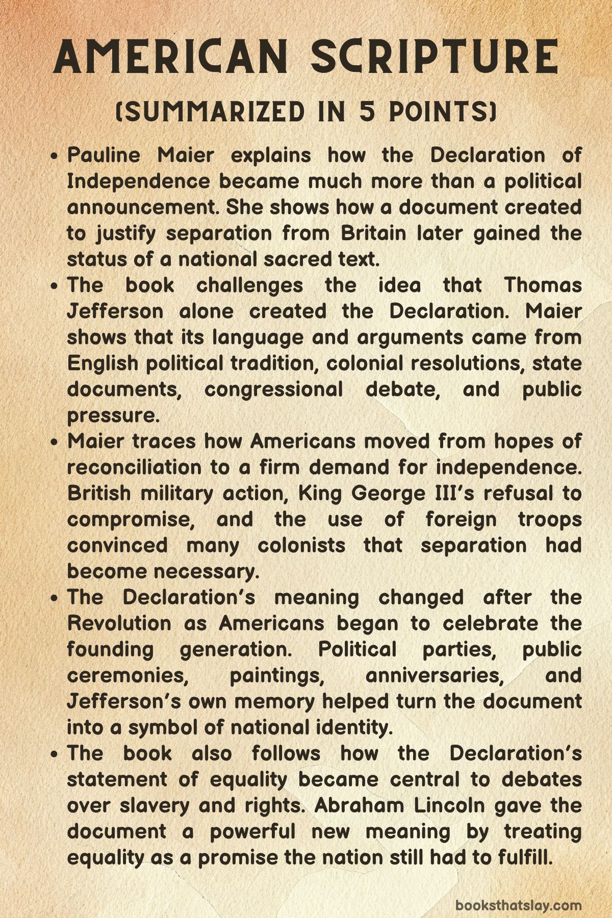 American Scripture Summary