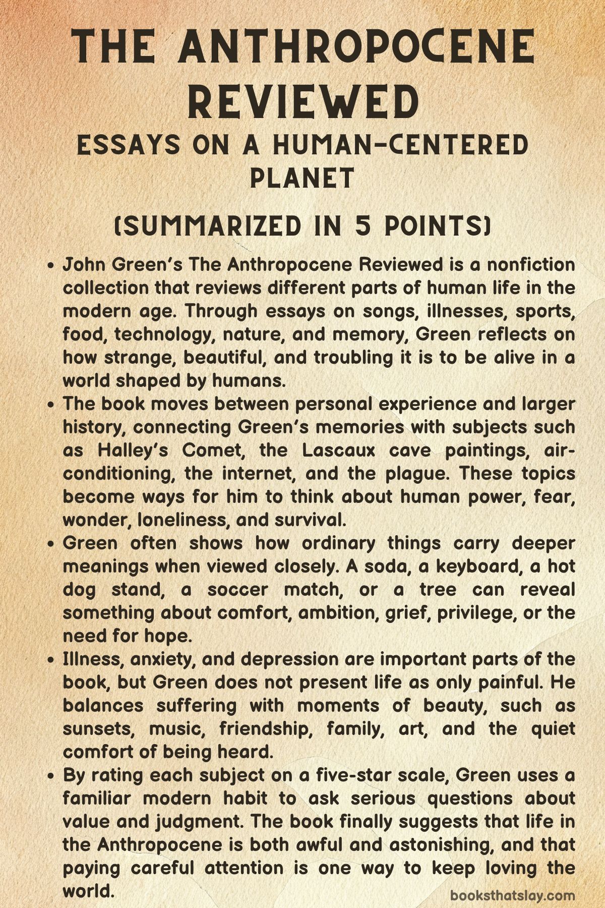 The Anthropocene Reviewed Summary 