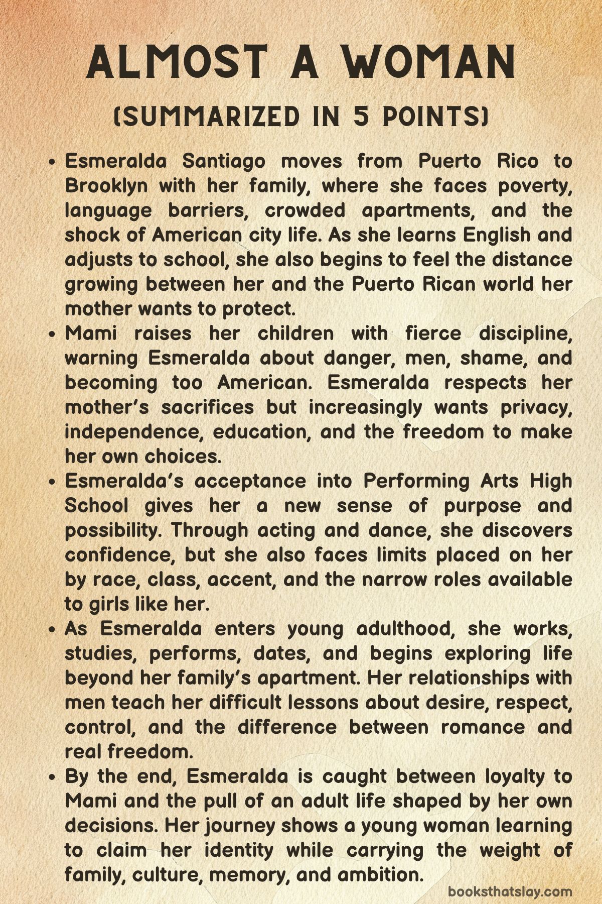 Almost a Woman Summary 