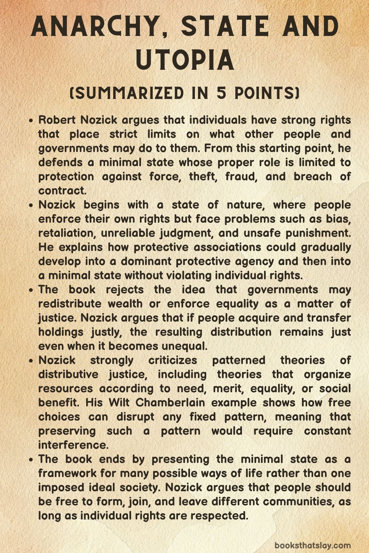 anarchy state and utopia summary