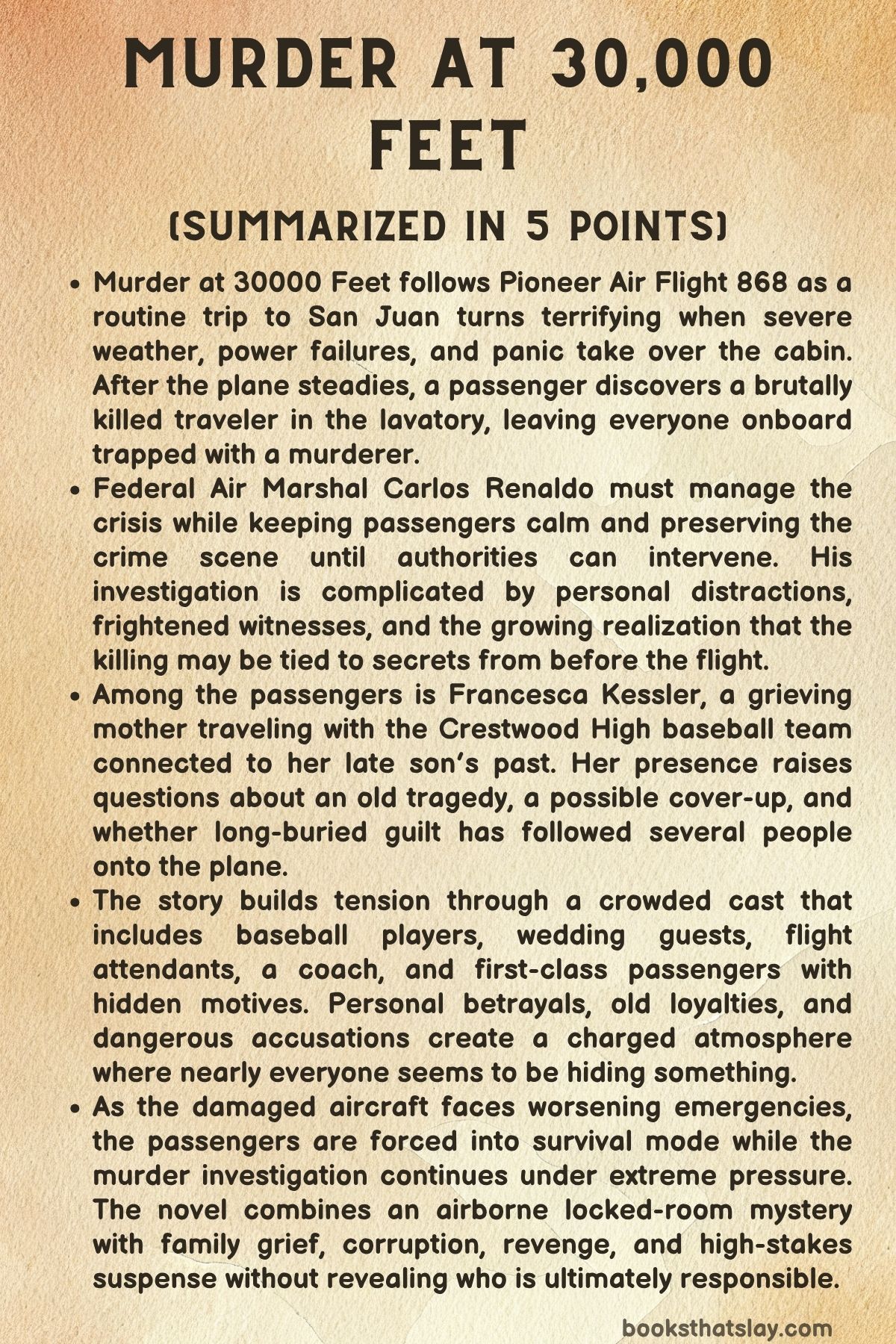 Murder at 30000 Feet Summary