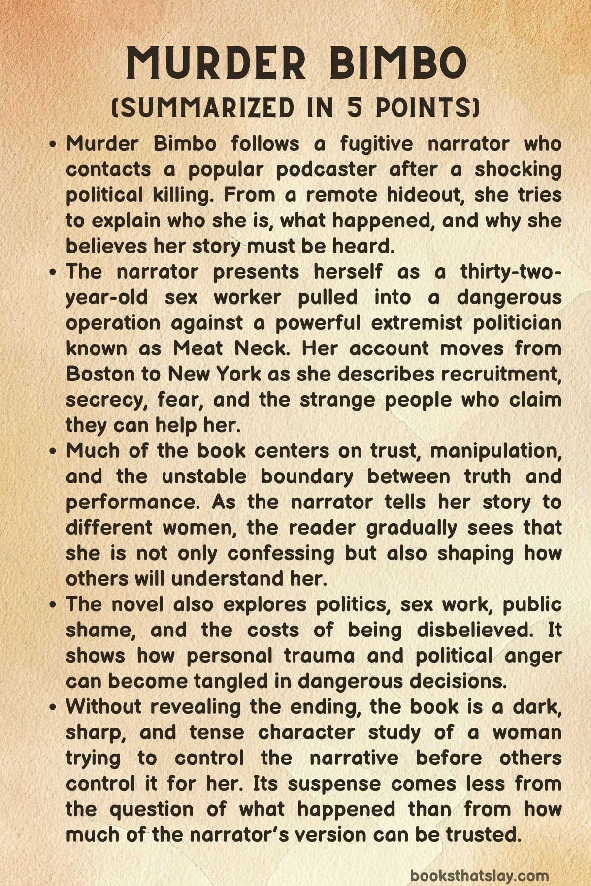 Murder Bimbo Summary