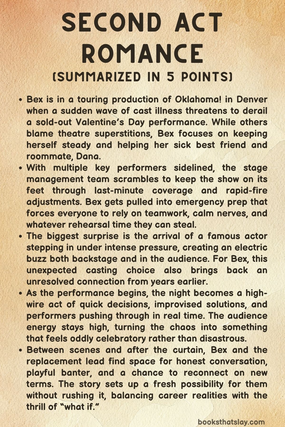 Second Act Romance Summary