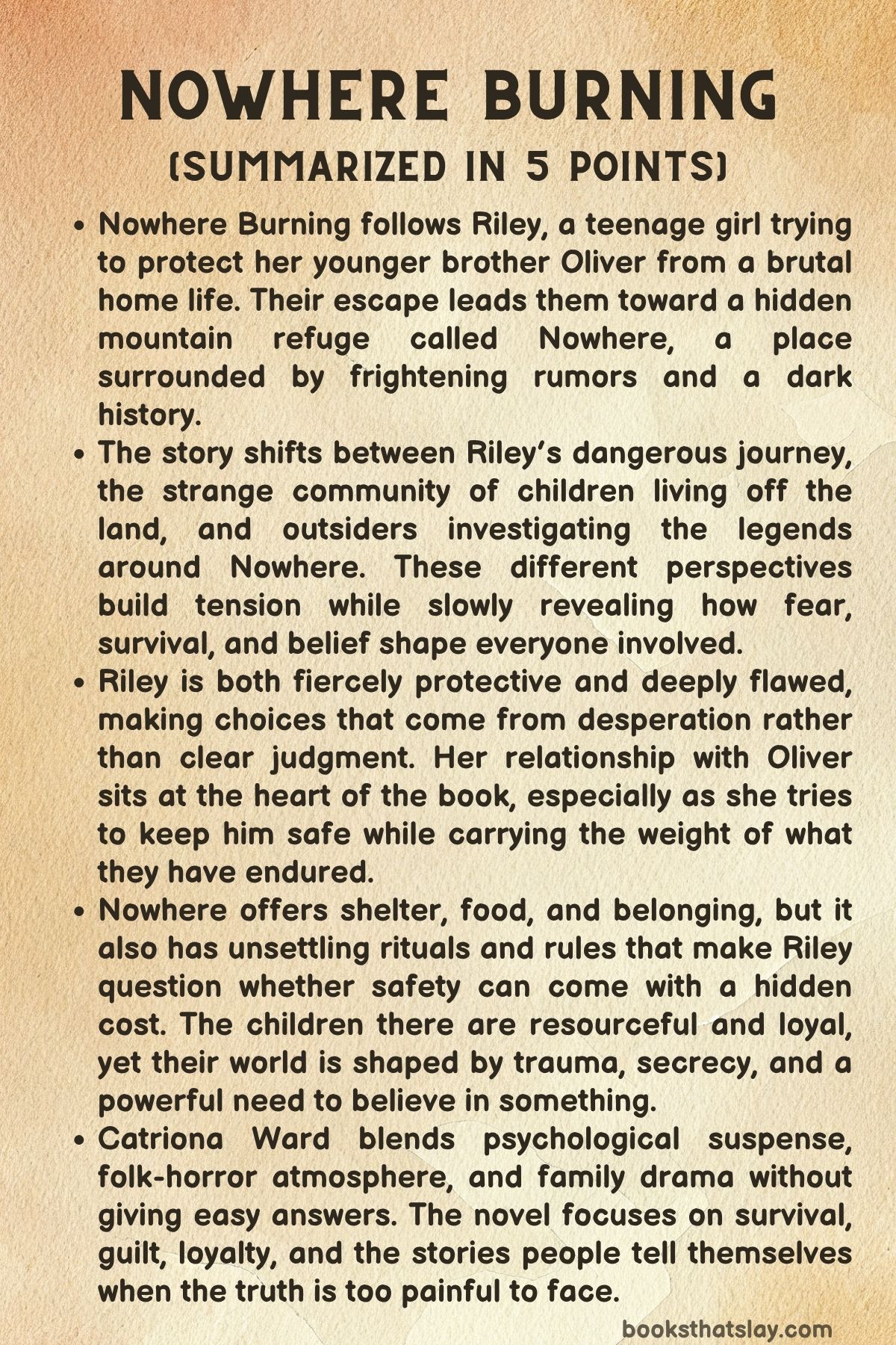 Nowhere Burning Summary