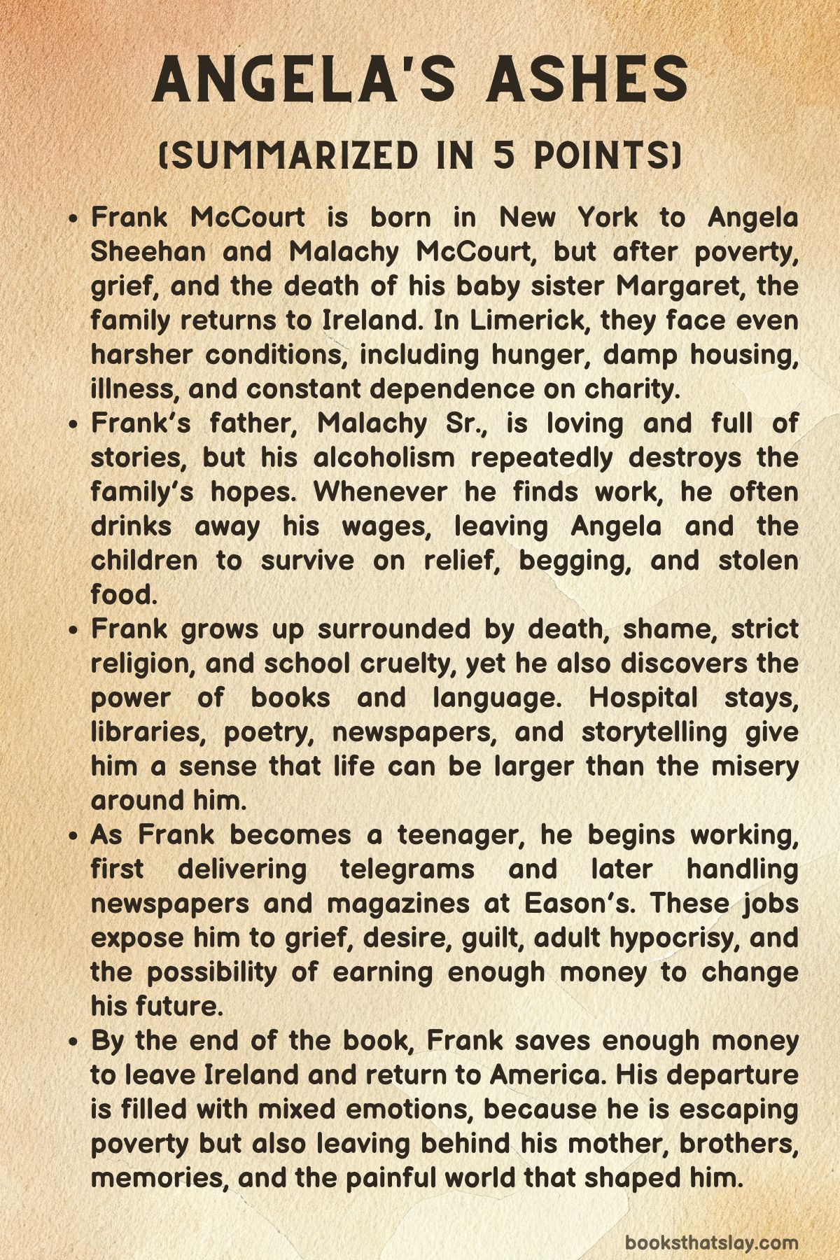 Angela's Ashes Summary 