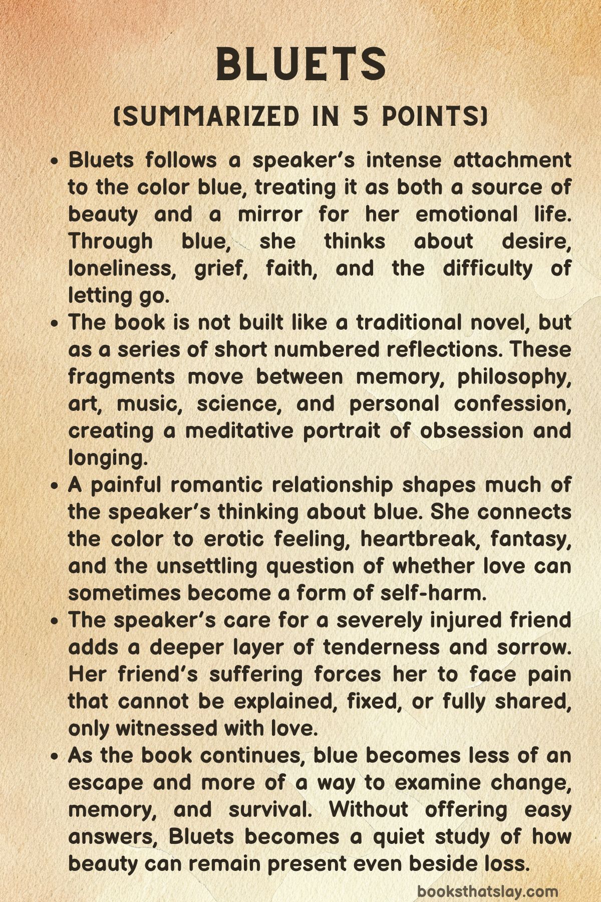 Bluets Summary