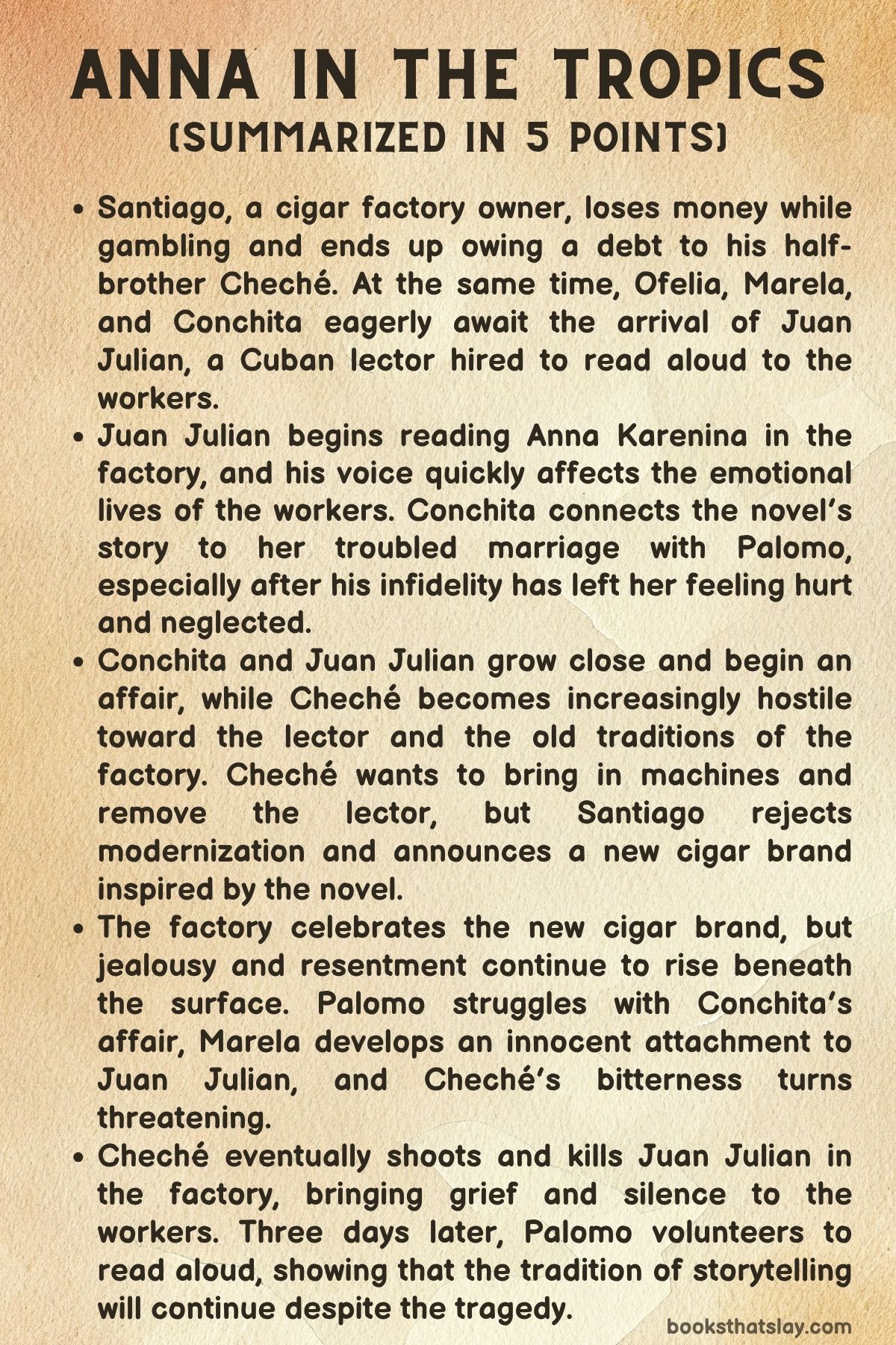 Anna In The Tropics Summary