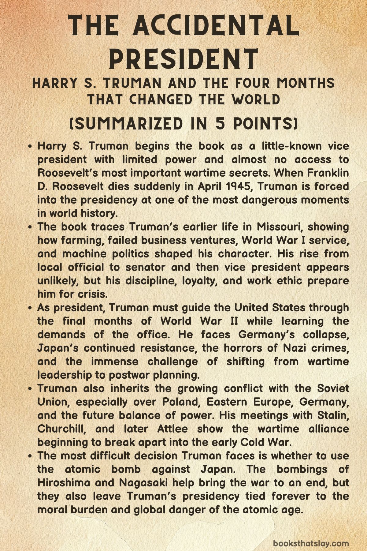the accidental president summary