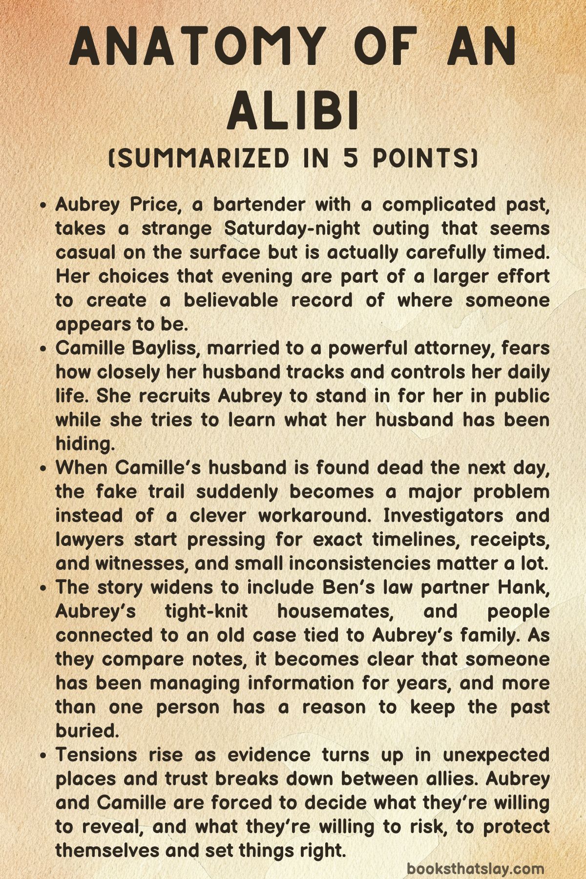 Anatomy of an Alibi Summary