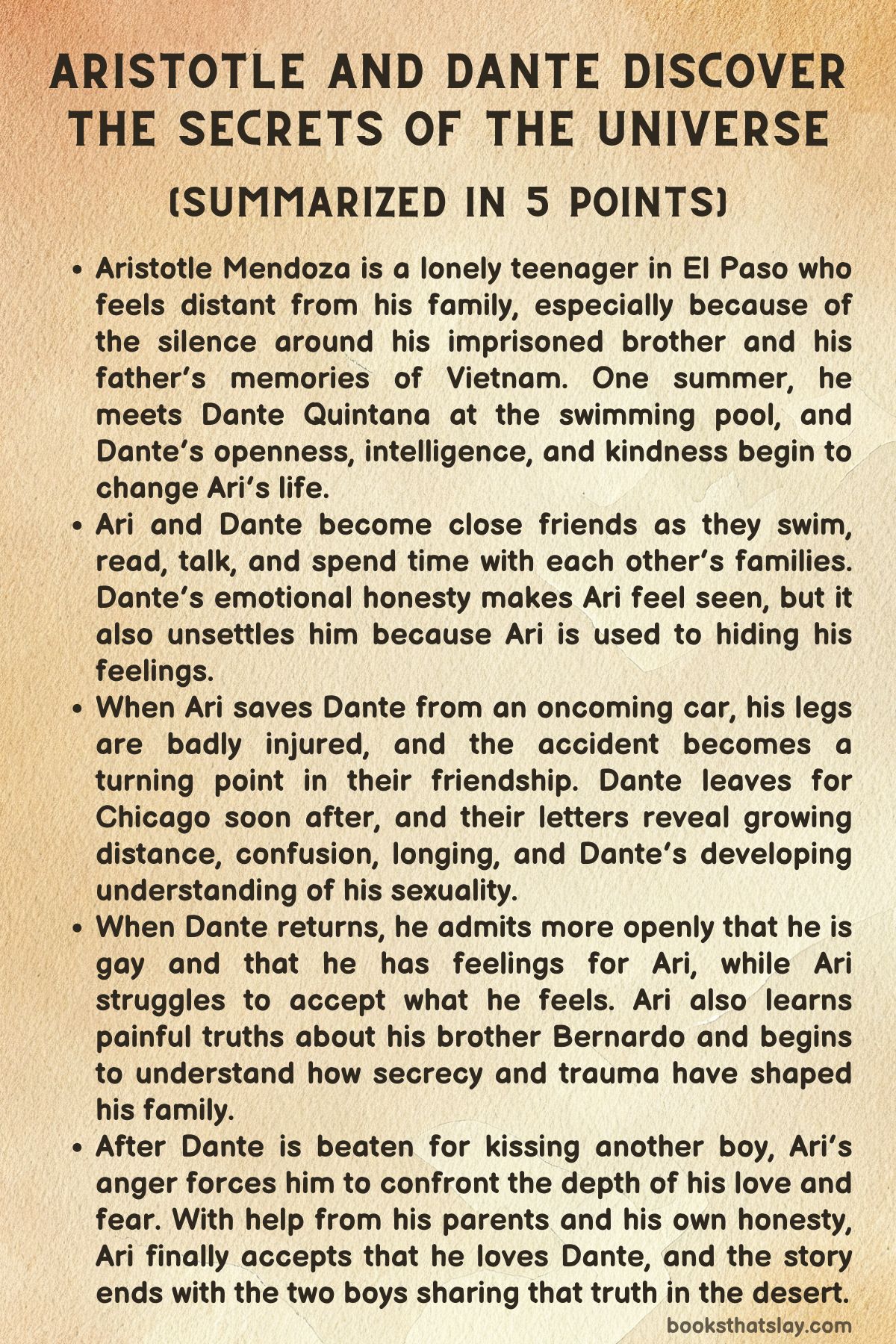 Aristotle and Dante Discover the Secrets of the Universe Summary
