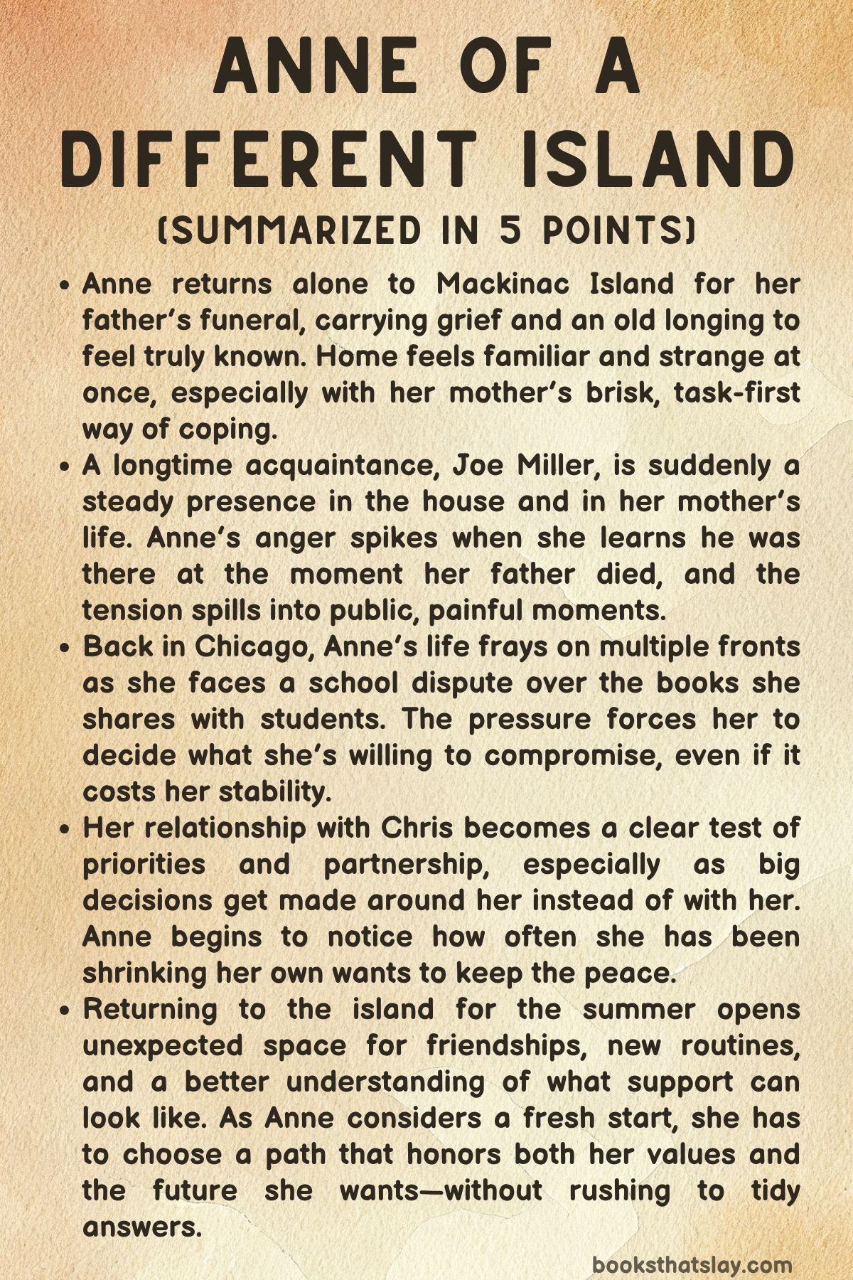 Anne of a different island summary