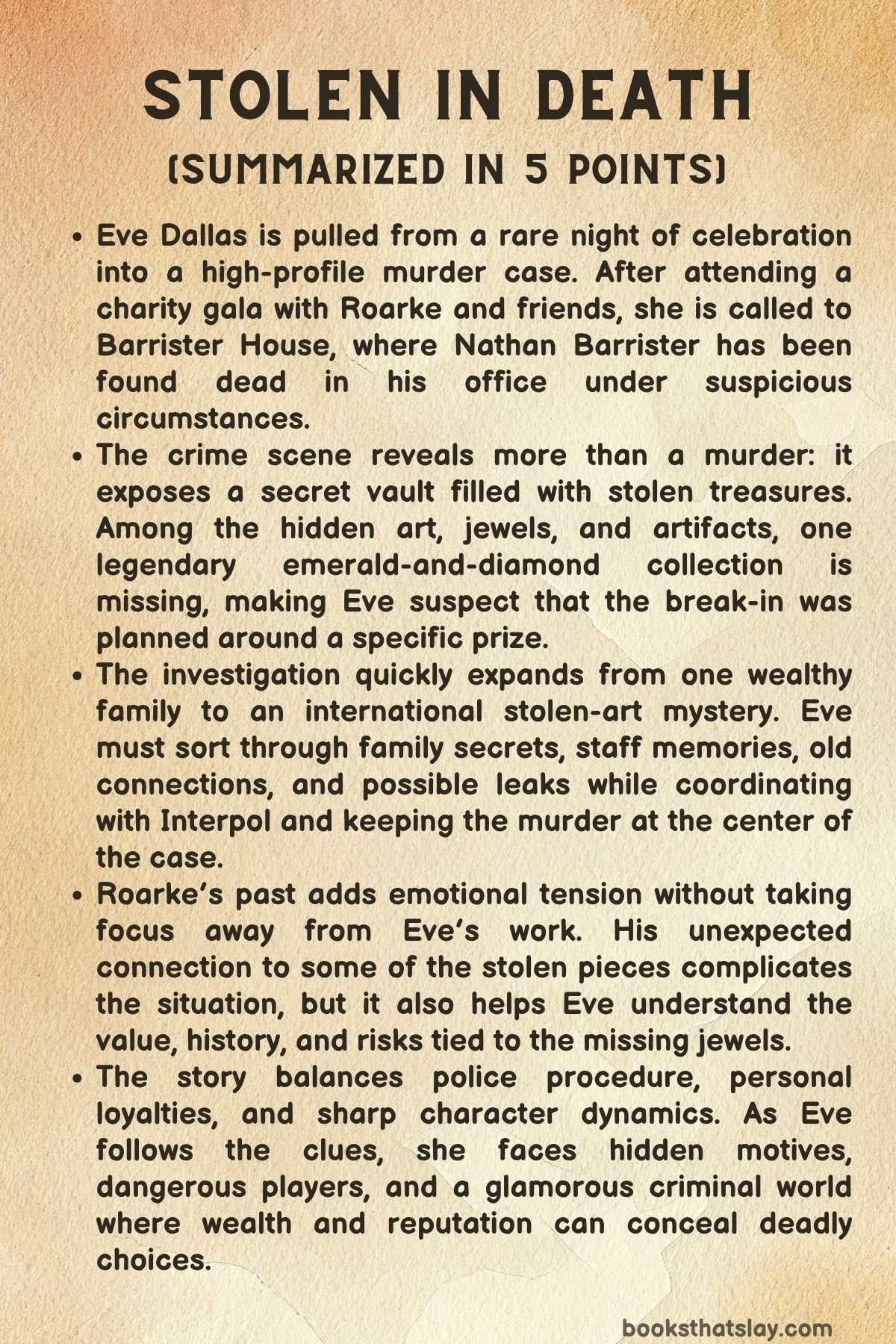 Stolen in Death Summary