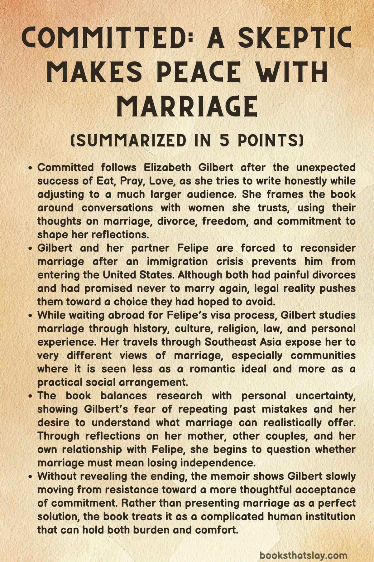 Committed:  A Skeptic Makes Peace with Marr Summary 