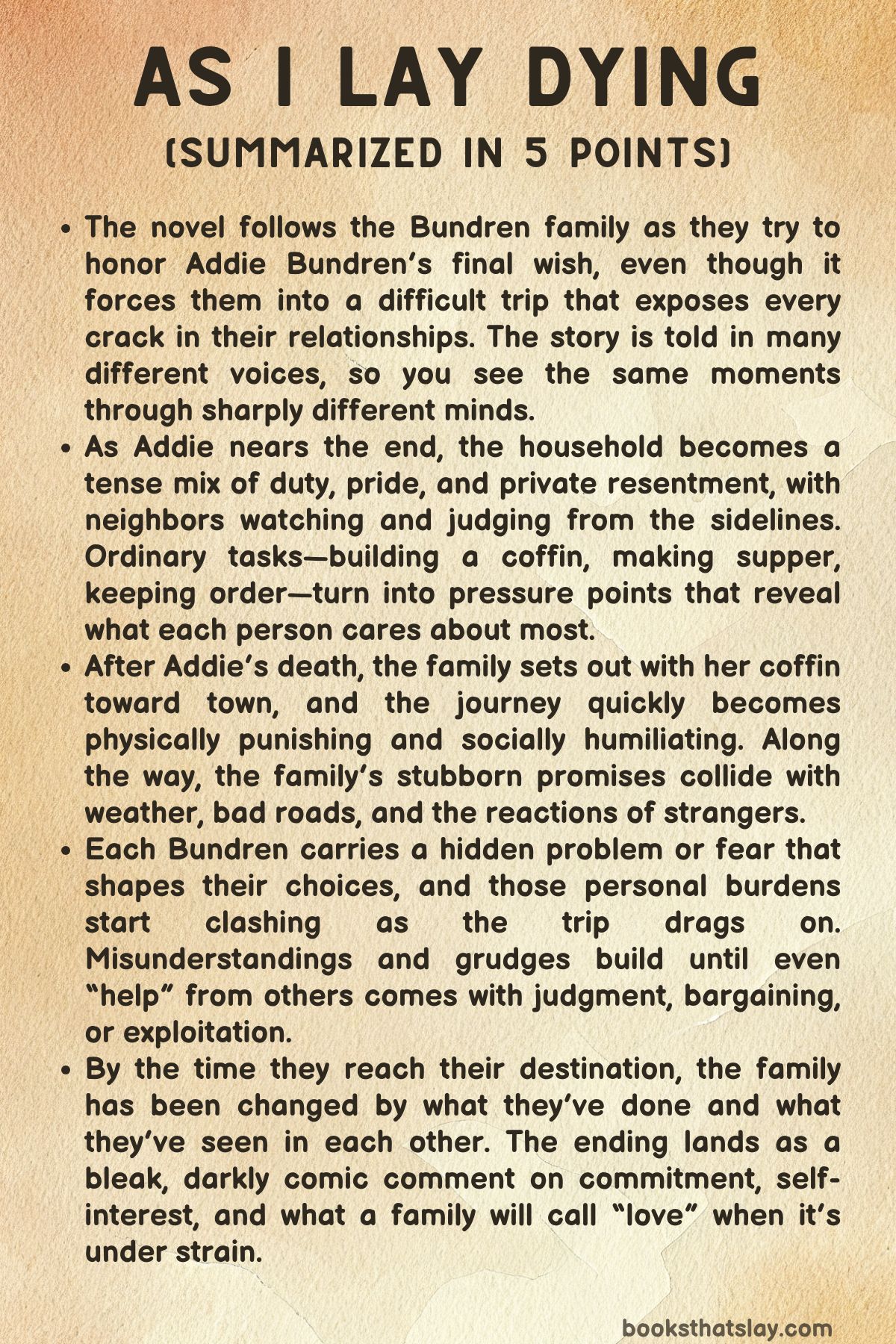 as i lay dying summary