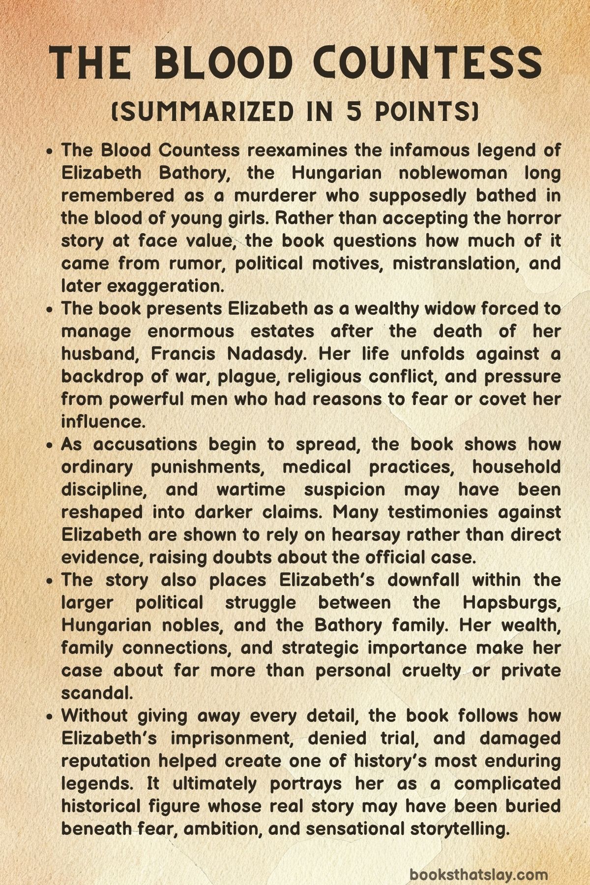 The Blood Countess Summary