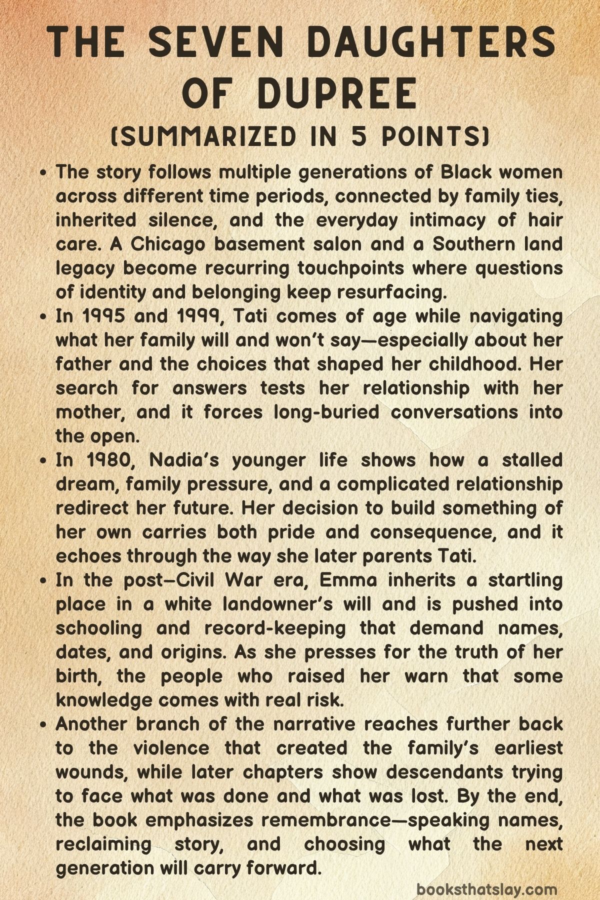 the seven daughters of dupree summary