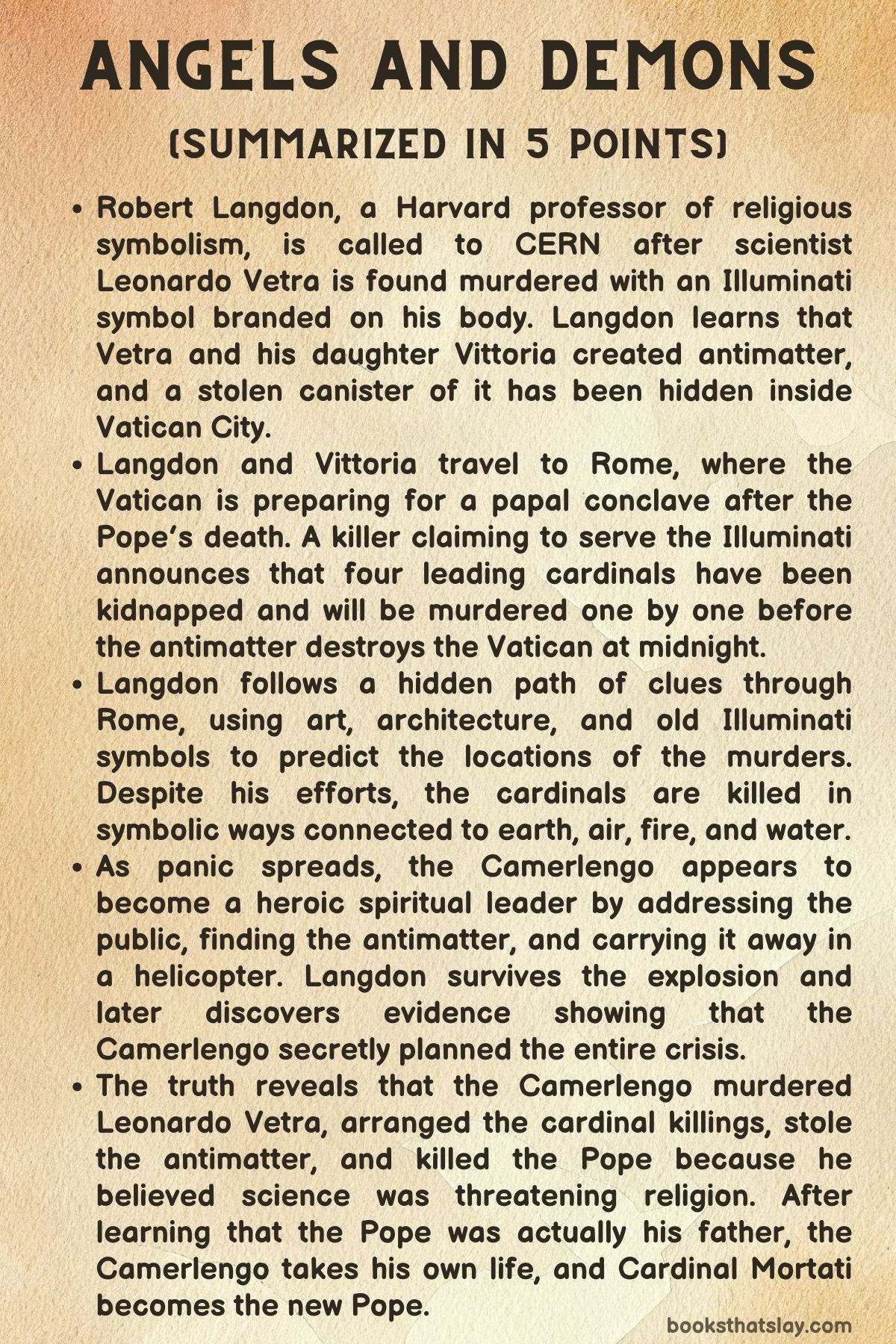 Angels and Demons Summary