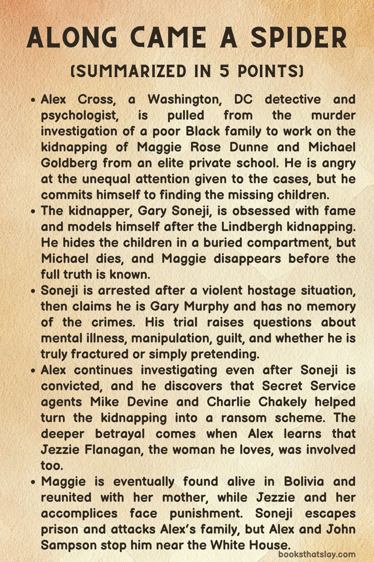 Along Came A Spider Summary