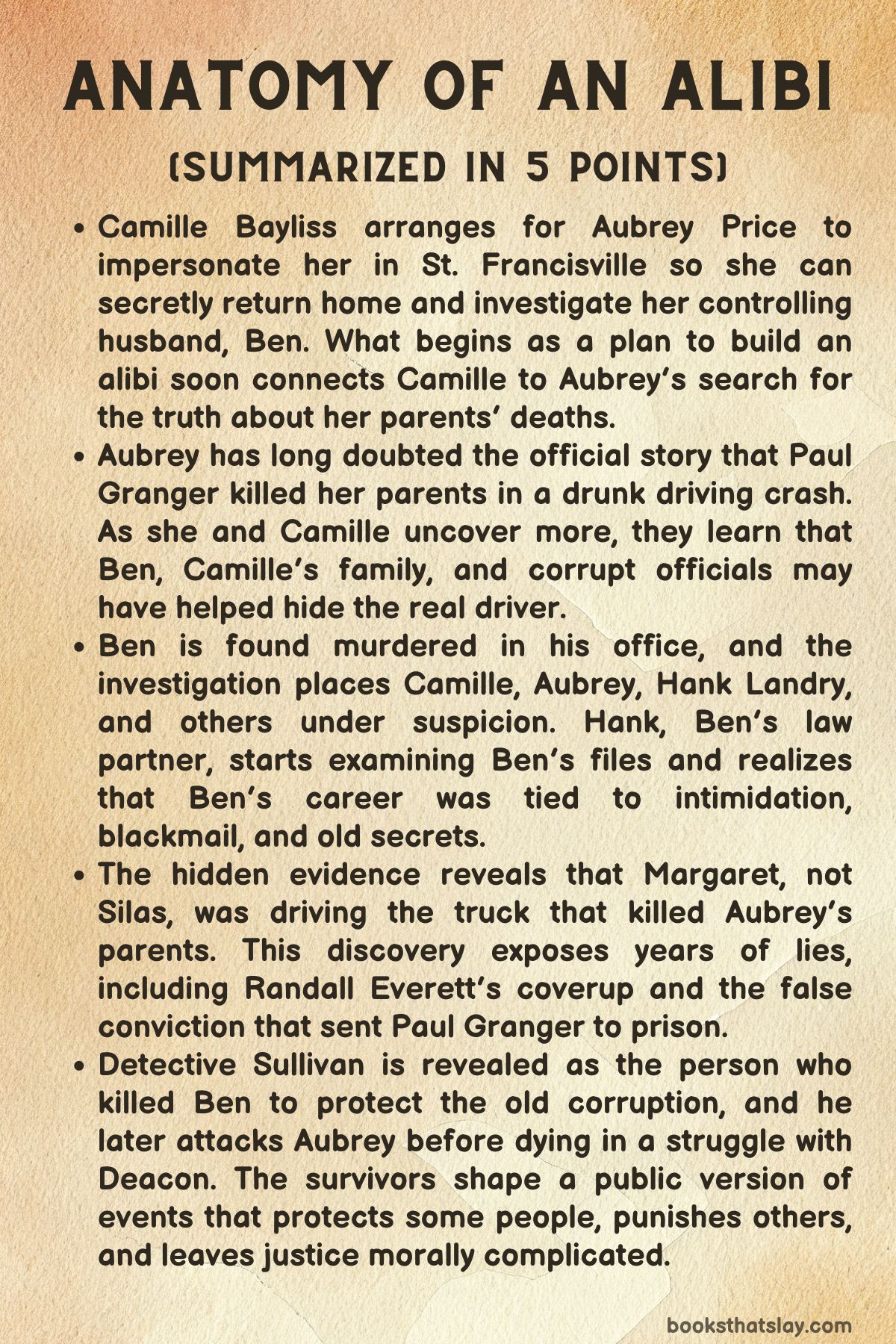 Anatomy of an Alibi Summary