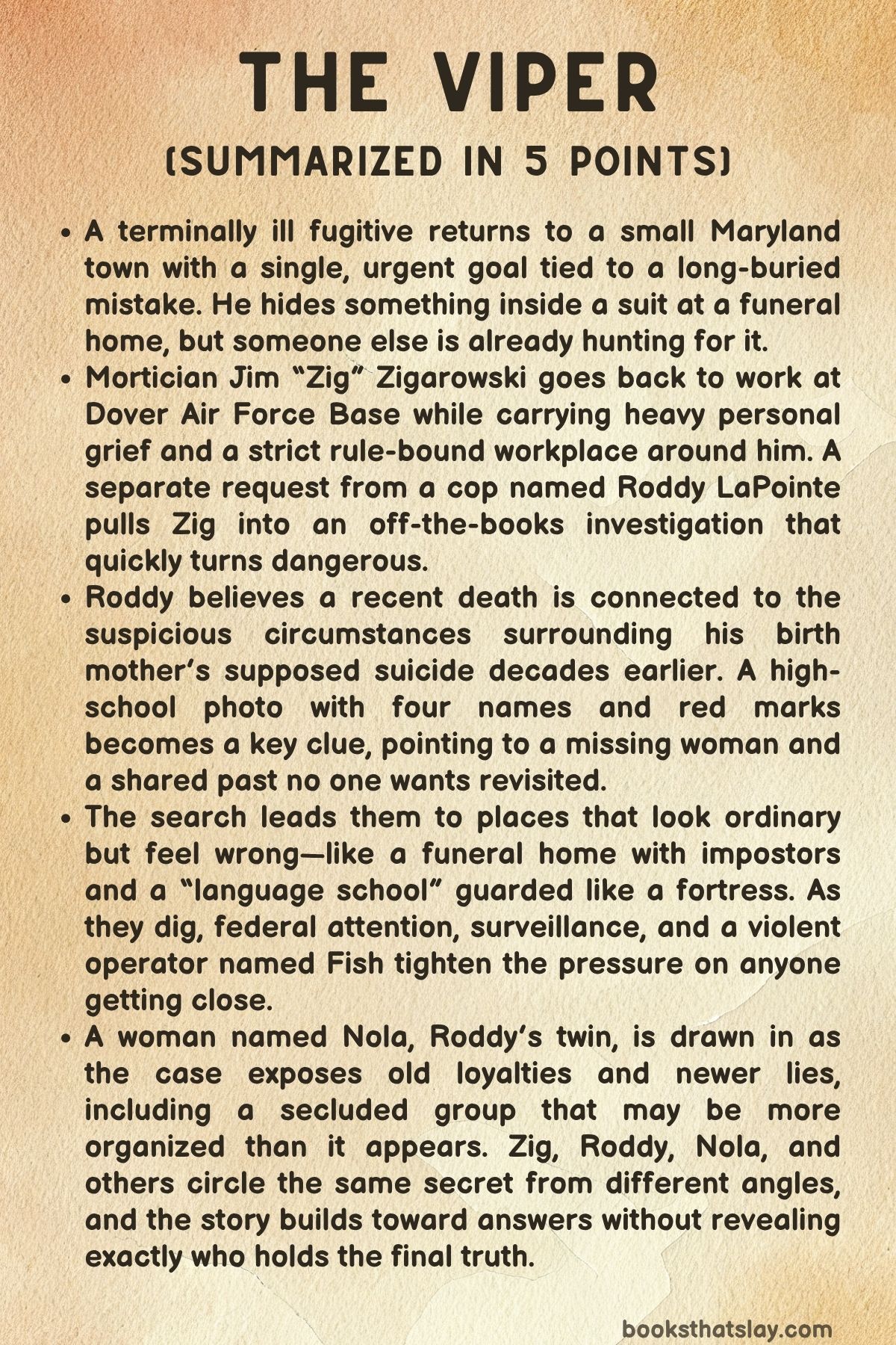 The Viper by Brad Meltzer Summary