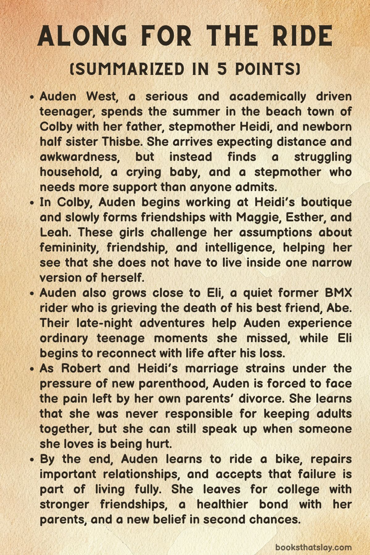Along For the Ride Summary